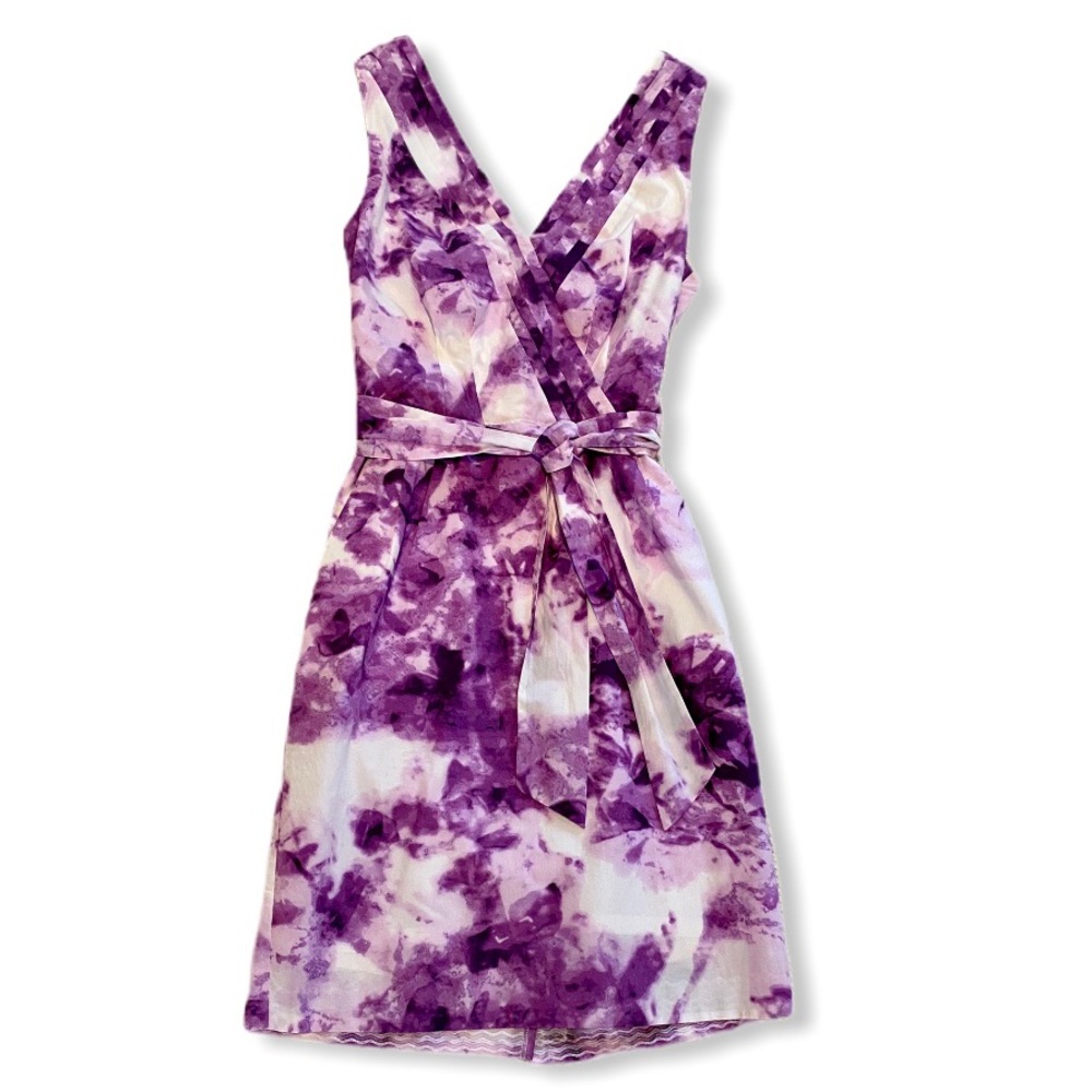 Purple and White Tie-Dye Dress